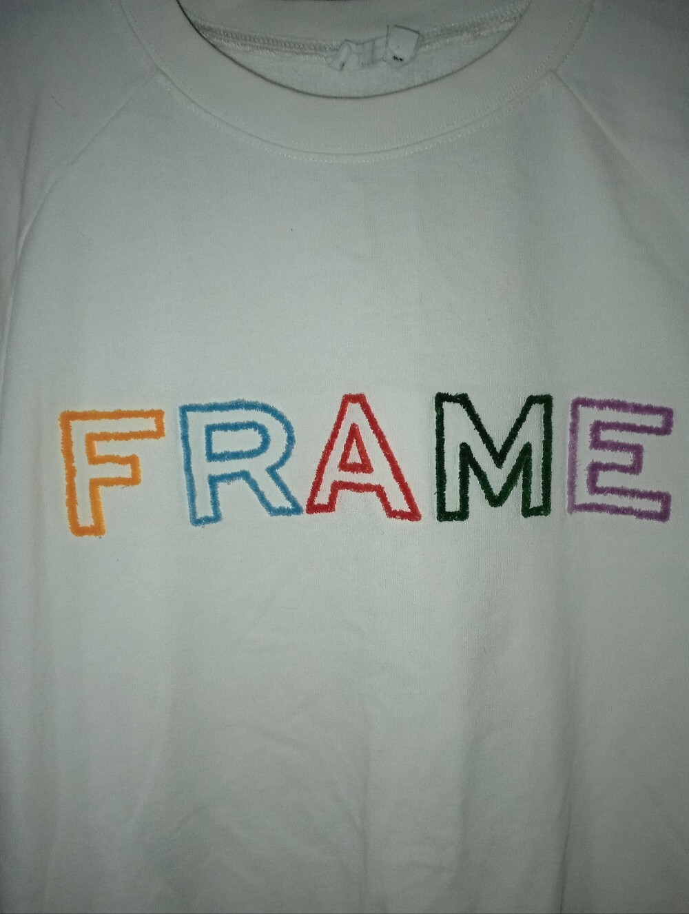 Frame Fuzzy Color Logo Crewneck Sweatshirt - Picture 3 of 7